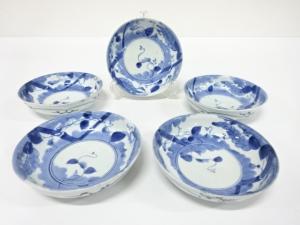 古伊万里　染付　なます皿　5客